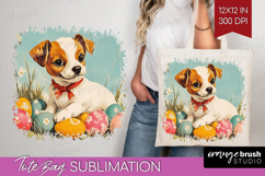 Retro Easter Tote Bag - Easter Tote Bag PNG Sublimation Product Image 1