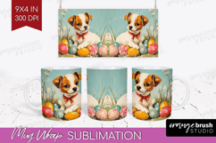 Retro Easter Mug Wrap - Easter Mug PNG Sublimation Product Image 1