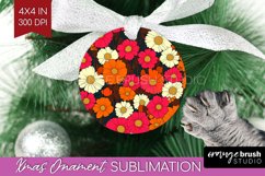 Retro Flowers Ornament PNG - Floral PNG Sublimation Product Image 1