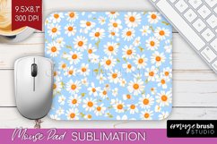 Retro Flowers Mouse Pad Sublimation - Floral Mousepad PNG Product Image 1