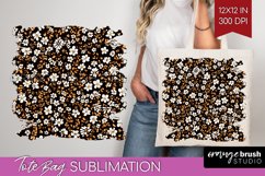 Retro Flowers Tote Bag - Floral Tote Bag PNG Sublimation Product Image 1