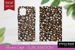 Retro Flowers Phone Case PNG - Floral Case PNG Sublimation Product Image 1
