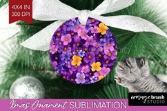 Retro Flowers Ornament PNG - Floral PNG Sublimation Product Image 1
