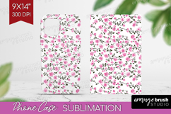 Retro Flowers Phone Case PNG - Floral Case PNG Sublimation Product Image 1