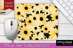 Retro Flowers Mouse Pad Sublimation - Floral Mousepad PNG Product Image 1