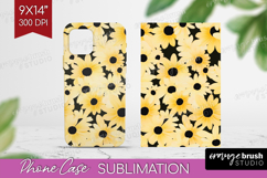 Retro Flowers Phone Case PNG - Floral Case PNG Sublimation Product Image 1