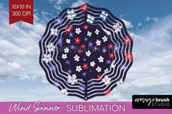 Retro Flowers Wind Spinner Sublimation PNG - Floral Round Product Image 1