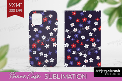 Retro Flowers Phone Case PNG - Floral Case PNG Sublimation Product Image 1