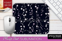 Retro Flowers Mouse Pad Sublimation - Floral Mousepad PNG Product Image 1