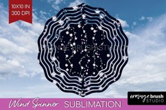 Retro Flowers Wind Spinner Sublimation PNG - Floral Round Product Image 1