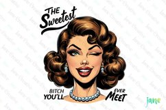 Retro Girl Quotes Sublimation Clipart Product Image 1