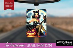 Witch Air Freshener PNG - Retro Halloween PNG Sublimation Product Image 1