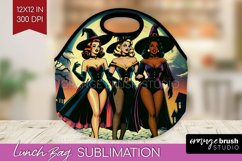 Witch Lunch Bag - Retro Halloween Lunch Bug PNG Sublimation Product Image 1