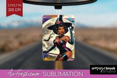 Witch Air Freshener PNG - Retro Halloween PNG Sublimation Product Image 1