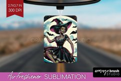 Witch Air Freshener PNG - Retro Halloween PNG Sublimation Product Image 1