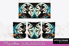 Halloween Witch Mug Wrap - Retro Halloween Mug Sublimation Product Image 1