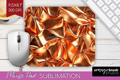 Rose Gold Mouse Pad Sublimation - Metallic Rose Mousepad Product Image 1