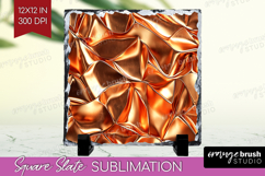 Rose Gold Slate PNG - Metallic Rose Square Slate Product Image 1