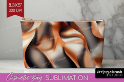 Rose Gold Cosmetic Bag - Metallic Rose Makeup Bag PNG Product Image 1