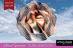 Rose Gold Wind Spinner Sublimation PNG - Metallic Rose Product Image 1