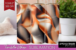Rose Gold Tumbler Wrap - Metallic Rose Tumbler PNG Product Image 1