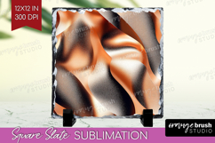 Rose Gold Slate PNG - Metallic Rose Square Slate Product Image 1