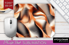 Rose Gold Mouse Pad Sublimation - Metallic Rose Mousepad Product Image 1