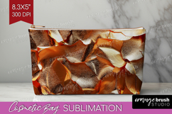 Rose Gold Cosmetic Bag - Metallic Rose Makeup Bag PNG Product Image 1