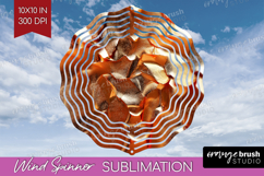 Rose Gold Wind Spinner Sublimation PNG - Metallic Rose Product Image 1