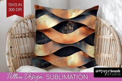 Rose Gold Pillow Sublimation - Metallic Rose Pillow Cover Product Image 1