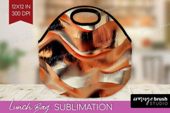 Rose Gold Lunch Bag - Metallic Rose Lunch Bug PNG Product Image 1