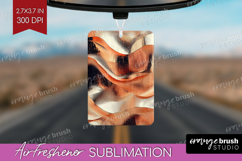 Rose Gold Air Freshener PNG - Metallic Rose PNG Sublimation Product Image 1