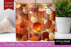 Rose Gold Tumbler Wrap - Metallic Rose Tumbler PNG Product Image 1