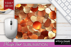 Rose Gold Mouse Pad Sublimation - Metallic Rose Mousepad Product Image 1