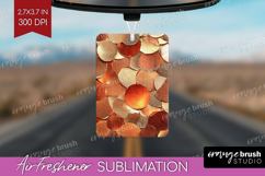 Rose Gold Air Freshener PNG - Metallic Rose PNG Sublimation Product Image 1