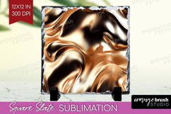 Rose Gold Slate PNG - Metallic Rose Square Slate Product Image 1
