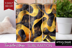 Rose Gold Tumbler Wrap - Metallic Rose Tumbler PNG Product Image 1