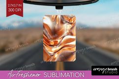 Rose Gold Air Freshener PNG - Metallic Rose PNG Sublimation Product Image 1