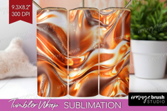 Rose Gold Tumbler Wrap - Metallic Rose Tumbler PNG Product Image 1
