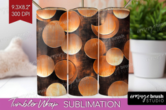 Rose Gold Tumbler Wrap - Metallic Rose Tumbler PNG Product Image 1