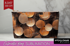 Rose Gold Cosmetic Bag - Metallic Rose Makeup Bag PNG Product Image 1