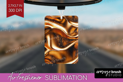 Rose Gold Air Freshener PNG - Metallic Rose PNG Sublimation Product Image 1