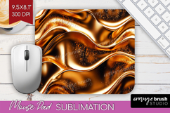 Rose Gold Mouse Pad Sublimation - Metallic Rose Mousepad Product Image 1