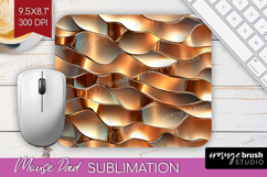 Rose Gold Mouse Pad Sublimation - Metallic Rose Mousepad Product Image 1