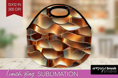 Rose Gold Lunch Bag - Metallic Rose Lunch Bug PNG Product Image 1