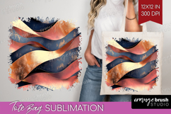 Rose Gold Tote Bag - Metallic Rose Tote Bag PNG Sublimation Product Image 1