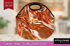 Rose Gold Lunch Bag - Metallic Rose Lunch Bug PNG Product Image 1