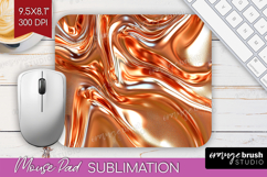Rose Gold Mouse Pad Sublimation - Metallic Rose Mousepad Product Image 1