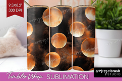Rose Gold Tumbler Wrap - Metallic Rose Tumbler PNG Product Image 1