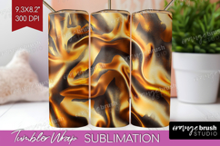 Rose Gold Tumbler Wrap - Metallic Rose Tumbler PNG Product Image 1